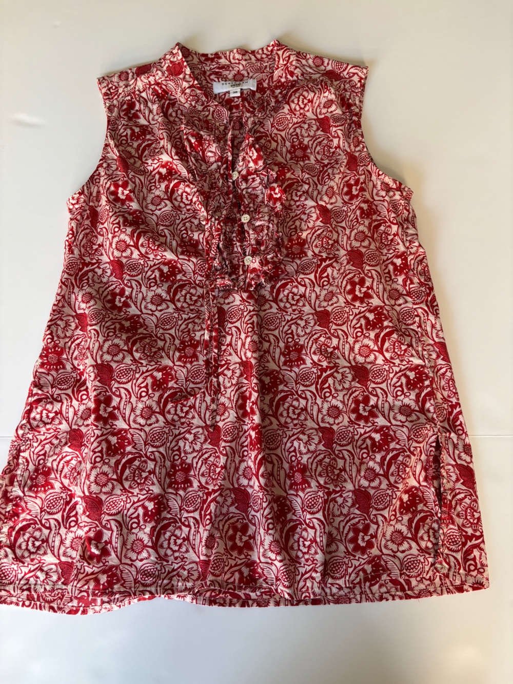 Derek Lam Red Vintage Floral Top - Size 2